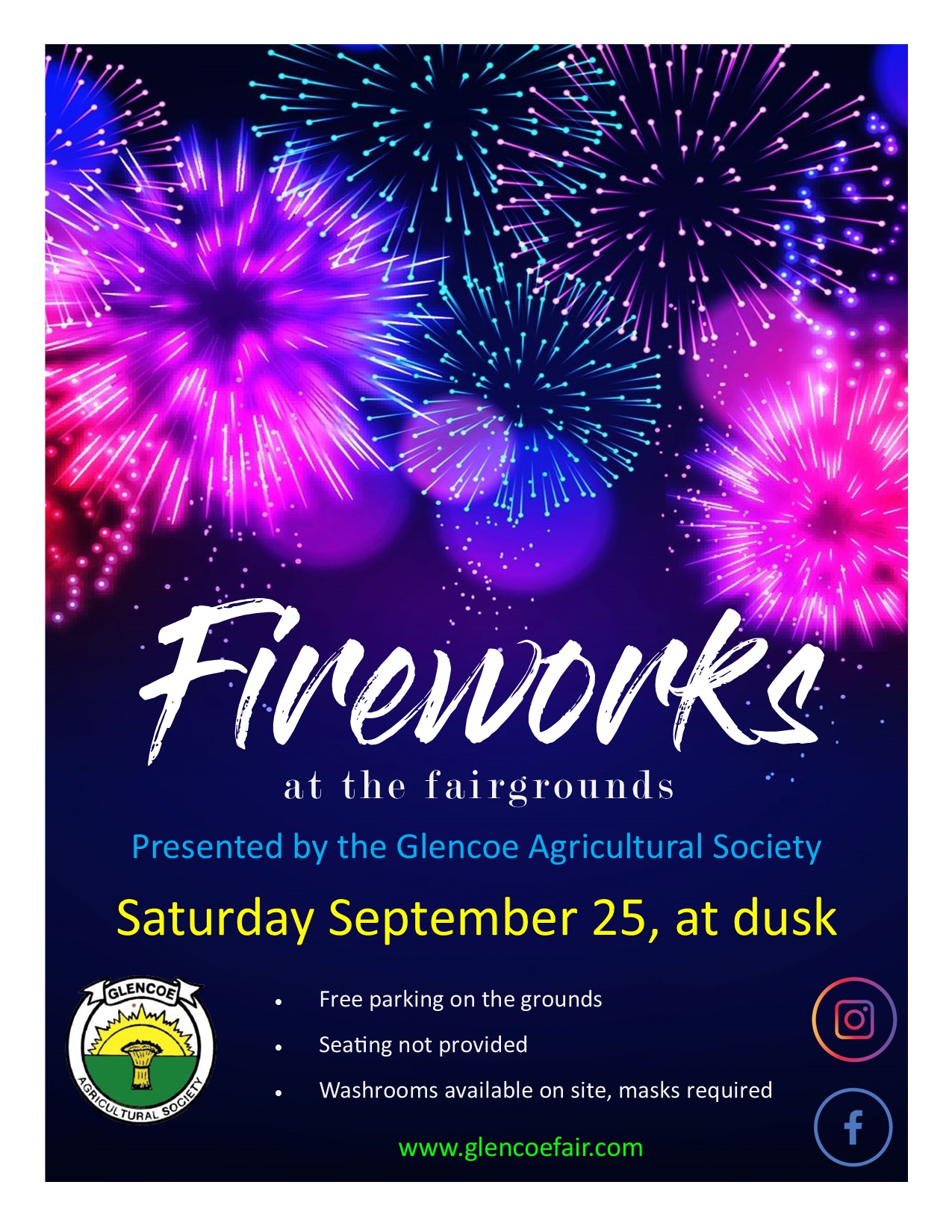 Glencoe Ag Society Fireworks Poster Image