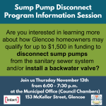 November 13th Information Session - Sump Pump Disconnect Program
